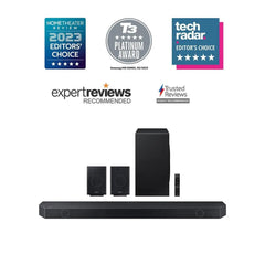 Samsung HW-Q995C 11.1.4-Kanal-Wireless-Dolby-Atmos-Soundbar mit hinteren Lautsprechern, Subwoofer und Q Symphony