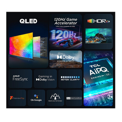 TCL 50C645K, 50 inch, 4K Ultra HD HDR, QLED Smart TV