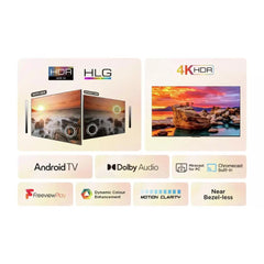 TCL 50V6BK, 50-inch, 4K UHD HDR, Frameless Android TV